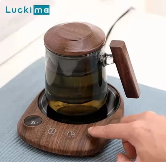 전기 음료 가열 플레이트 200W 온도 5단계 타이머($14.76/무료)