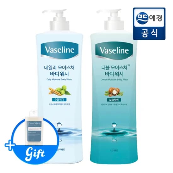 바세린 바디워시 800ml  2개 (+바디워시 180ml 증정) (6,236원/무료)