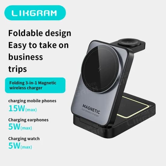 접이식 3-in-1 맥세이프 무선충전 스탠드 ($19.73/무료)