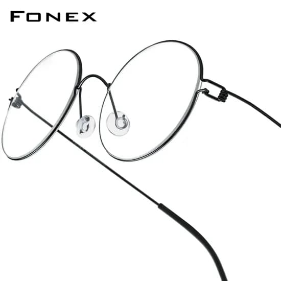 FONEX 티타늄 합금 나사없는 남여 라운드 안경테($10.13/무료)