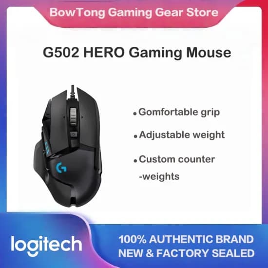 로지텍 G502 HERO 유선 게이밍 마우스 (37,456원/무료)