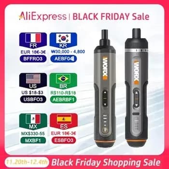 WORX WU139 무선 전동 드릴 ($41) ETENWOLF S3C 공기펌프 ($23) WX242 ($20) CROSSGUN X6 PRO 에어건 ($27)