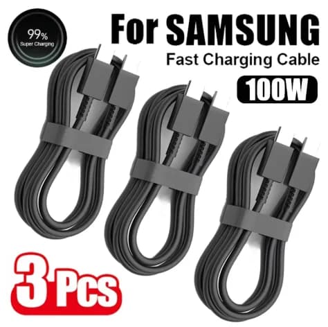PD 100W USB 타입 C to C 고속 충전 케이블 3개