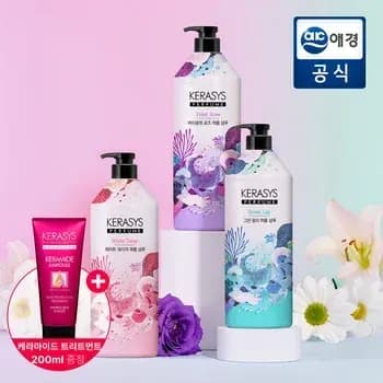 리큐 프레시 세탁세제 1.6L 4개 8749원 케라시스 퍼퓸 샴푸 린스 1L 3개 8954원 샤워메이트 바디워시 1.2kg 3개 9816원 울샴푸 3L 1.5L 2개 10760원 르샤트라 초고농축 섬유유연제 5.67L 9640원