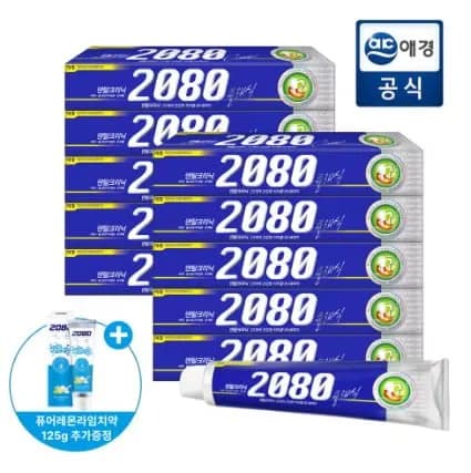 2080 클래식치약 170g*10개(11,503원)/유칼립투스 잇몸치약 150gX10개(9,835원)/무료