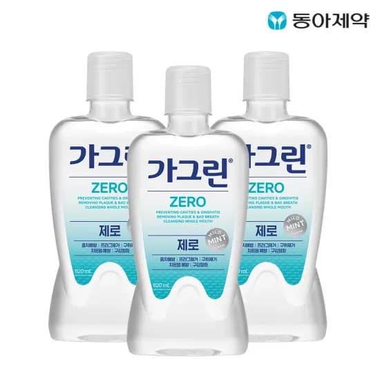 동아제약]가그린 제로 820ml X 3개 가글 알코올제로 (12,658원/무료)