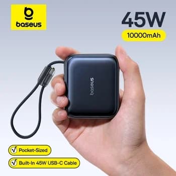 Baseus 미니 파워뱅크 보조배터리 45W 10000mAh ($19.10/무료)