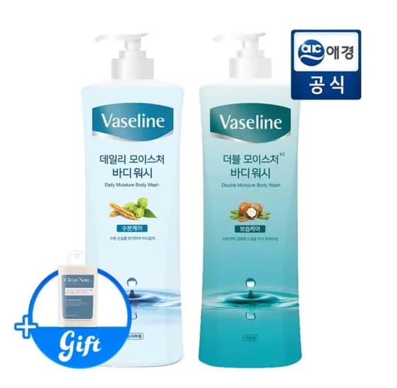 바세린 촉촉한 바디워시 800ml 2개 180ml 1개