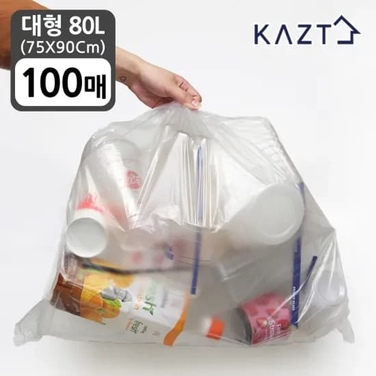 가쯔] 분리수거함 휴지통 비닐봉투 40L 100매 (5,977원/무료)