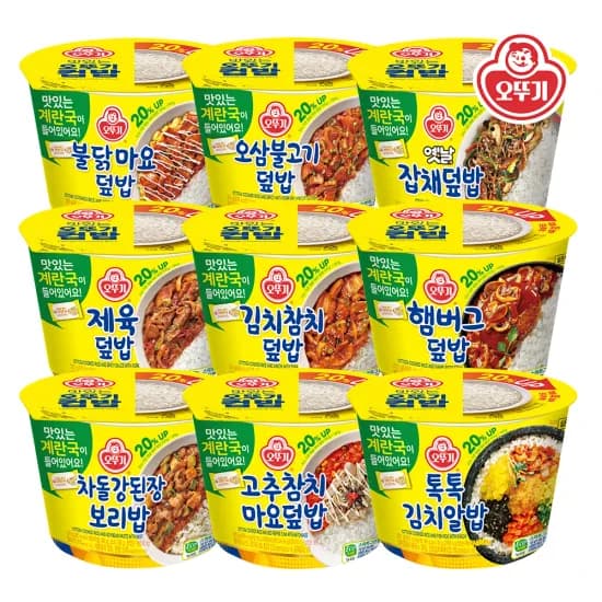 오뚜기 컵밥 11종 택1 12개 1박스+계란국 227g (21,890원/무료)