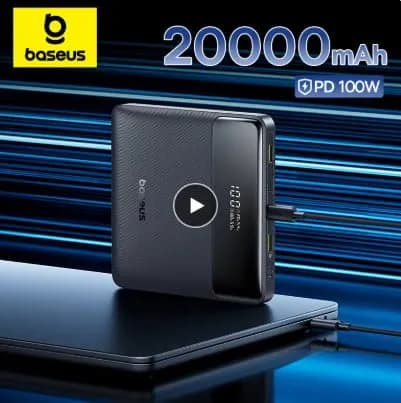 Baseus 100W 보조베터리 20000mAh($34.33/무료)