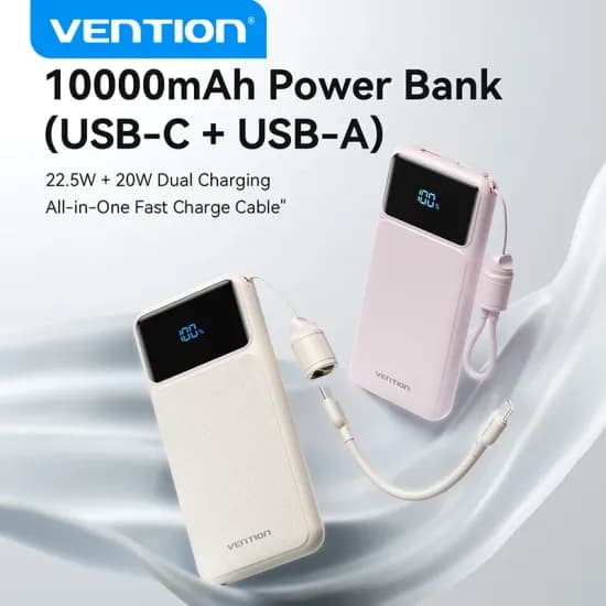 Vention CCC 22.5W 10000mAh 보조배터리($11.23/무료)