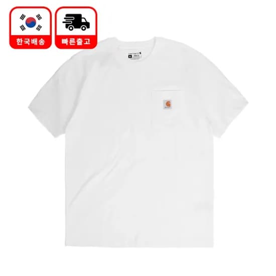 Carhartt 반팔티 커플 남여공용 화이트 K87 / 44,900원 무배
