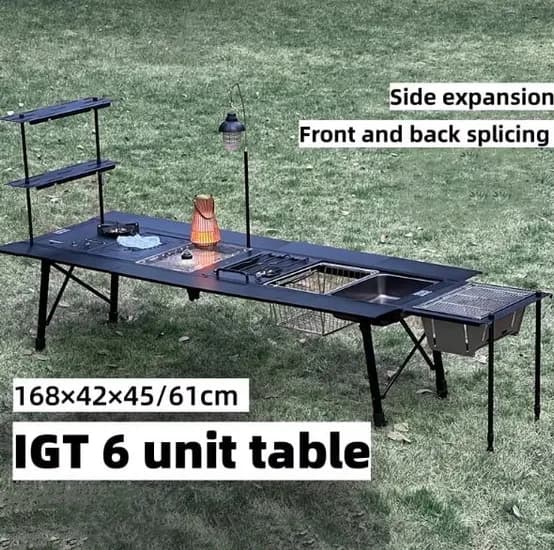 Tryhomy 야외 캠핑 IGT 테이블 6 유닛 마운틴하이커 오픈형 캠핑 웨건