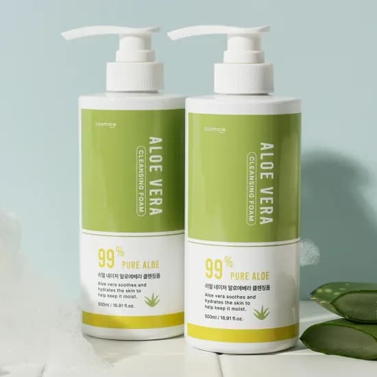 1+1 알로에 클렌징폼 500ml 리얼 네이처 대용량 (12,652원/무료)