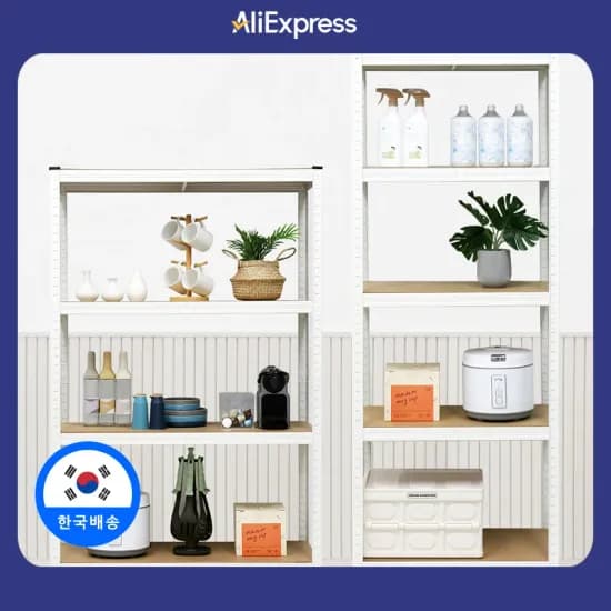 이지라이프 경량랙 조립식 앵글 무볼트 선반 4단 (22,593원)