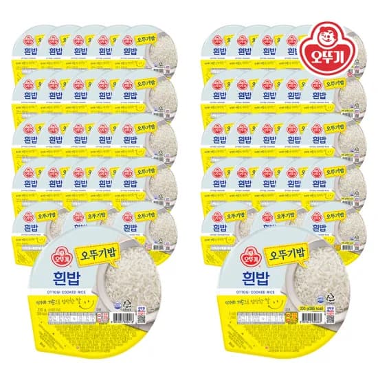 오뚜기밥 흰밥 210g 24개+흰밥 200g 24개 총 48개 (35,470원/무료)