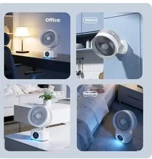 충전식 USB 회전 헤드 팬 야간 조명 에어쿨러($14.72)/무료