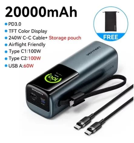 벤션 165W 파워 뱅크 20000mAh CCC인증 (36,531원)