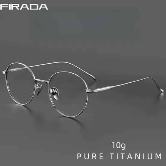 FIRADA 빈티지 편안한 안경 패션 라운드 순수 티타늄 안경 남성 여성 외 다양