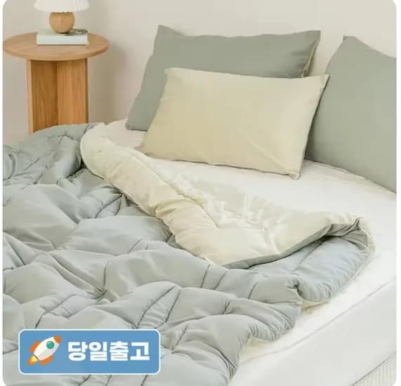 더자리 에코항균 극세사 차렵이불 솔리드+믹스 차렵이불 1개