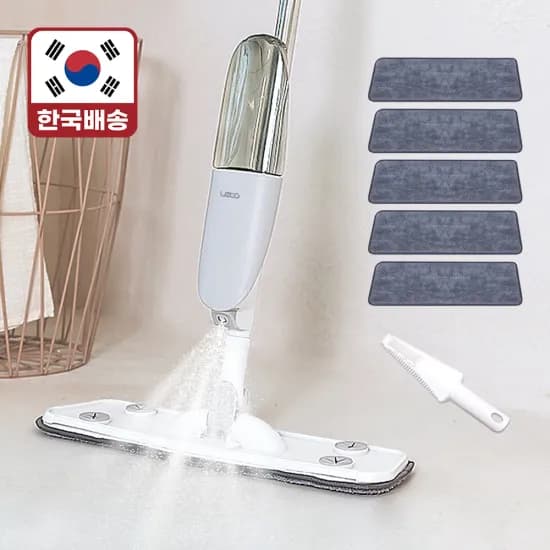 레토 스프레이 밀대걸레 와이드형 극세사패드 5장