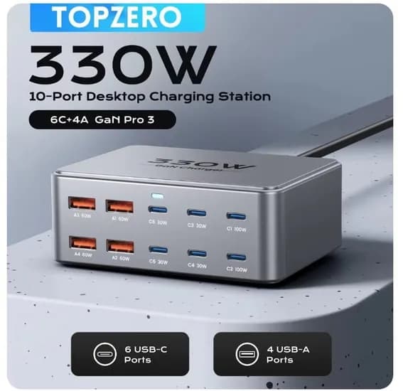 330WGaN 충전기 100W 10포트