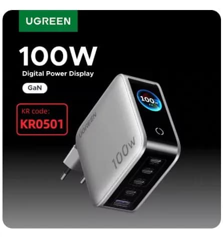 유그린 신형 00W GaN 고속충전기 ($29.40) 무배1