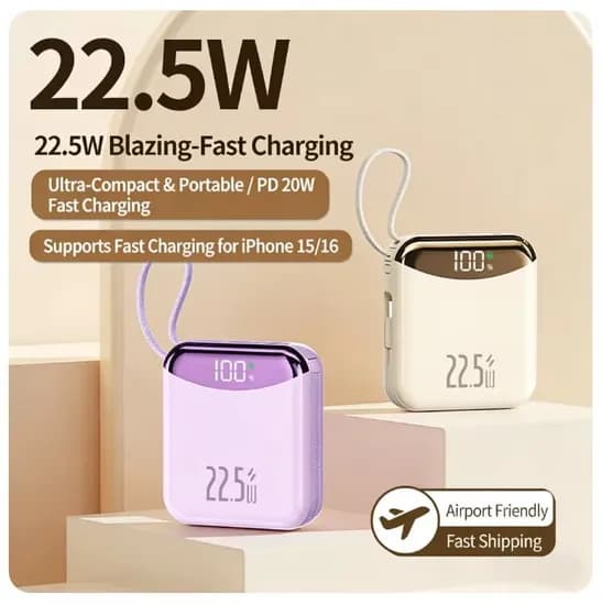 샤오미 나이트 라이트3 고속 보조배터리 내장 케이블 10000mAh
