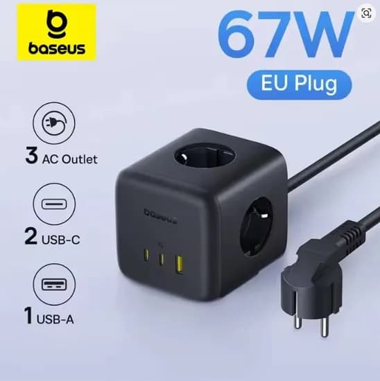 Baseus 67W GaN 충전기 (외 다양) EU 플러그 여행용, 총 12개