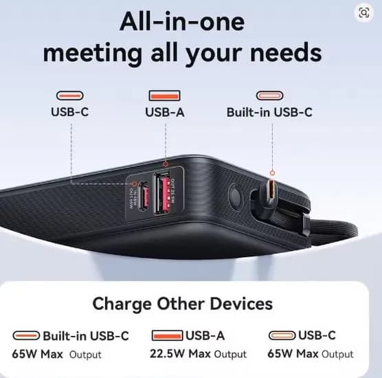 convection 65W 파워뱅크 20000mAh USB-C 케이블 외 다양 (1개)
