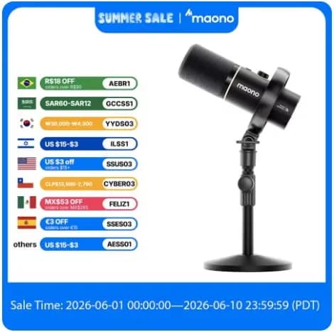 마오노 PD200W 다이나믹 마이크 (외 다양, XLR/USB, 1개, 1.5kg)