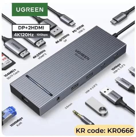 유그린 USB-C 멀티허브 12-in-1 외 다양, 총 1개