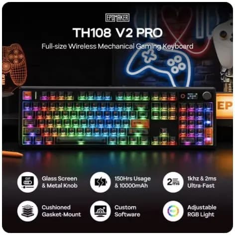에포메이커 TH108 V2 Pro 키보드(53.84달러/무료배송)