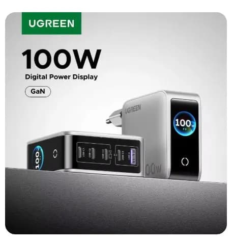 KR플러그 UGREEN 100W GaN 스마트 디스플레이 탑재 충전기($30.76) 무배