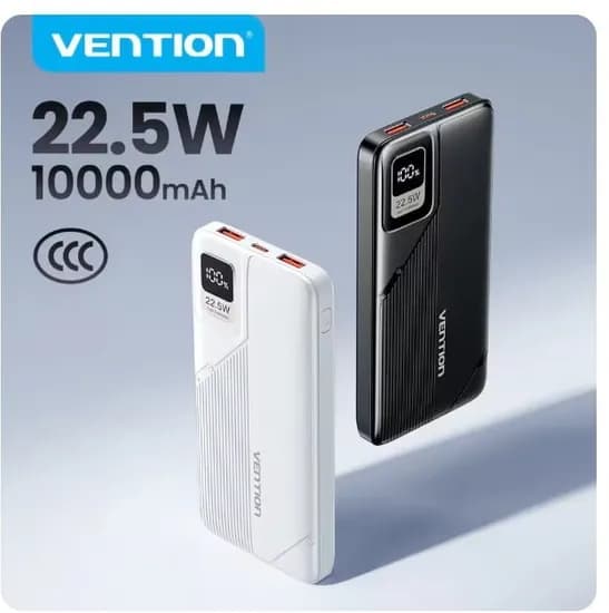 벤션 보조 배터리 1만mAh 22.5W 내장 케이블 5.78달러 6.75달러 무료