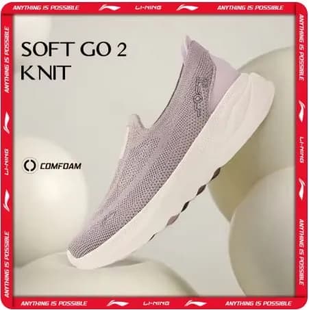 Li-Ning 여성용 SOFT GO 2 니트 슬립온 캐주얼 운동화($22.97 /무료)