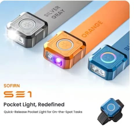 SOFIRN SE1 포켓 손전등 300Lm 미니 EDC 라이트 ($6.46/무료)