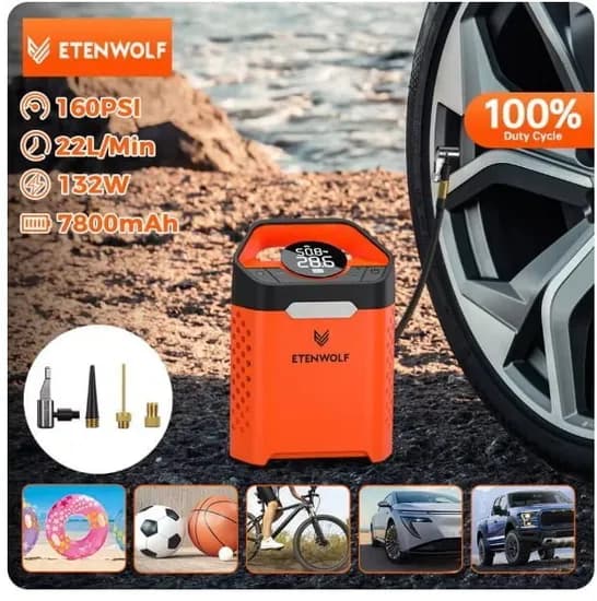 WORX WX242 무선 드라이버, ETENWOLF 휴대용 공기펌프 V3