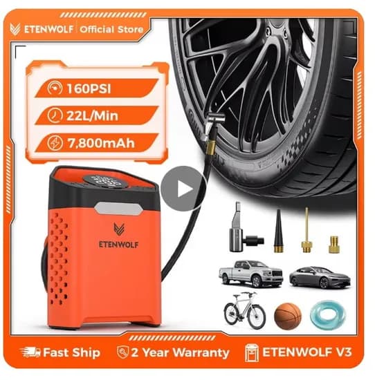 ETENWOLF ZEPHYR V3 휴대용 에어펌프 7,800mAh