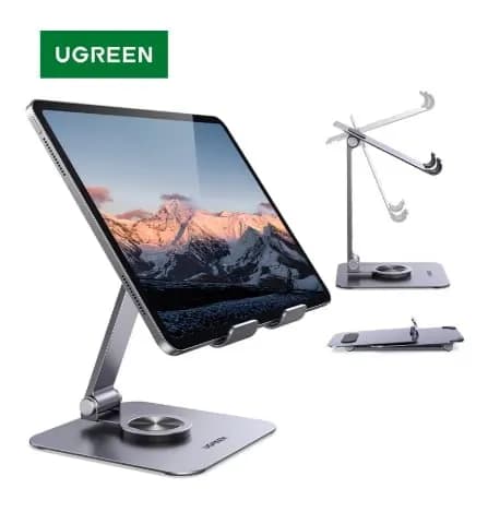 UGREEN 360도 회전 알루미늄 태블릿 스탠드 접이식 1개 8.35달러