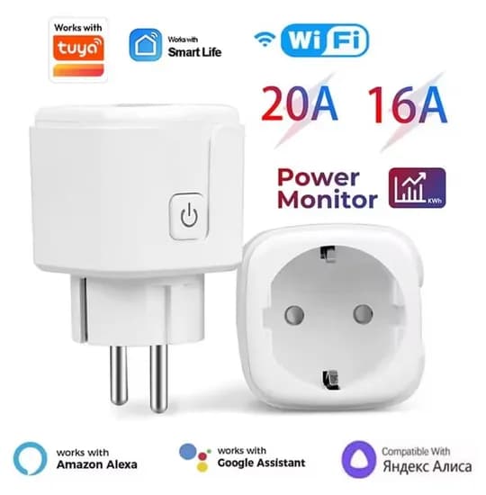 알뜰마트 특가) 20A EU 스마트 플러그 Wifi 소켓 음성 제어 리모컨($3.94)