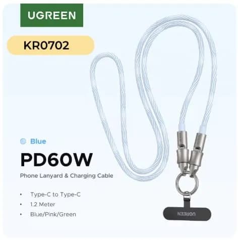 유그린 PD 60W 여행용 랜야드 충전케이블(8.12달러/무료배송)