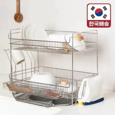 레토 올스텐 식기건조대 2단 물빠짐 주방 설거지 그릇 건조대