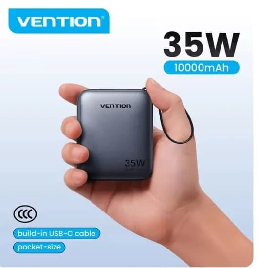 벤션 보조배터리 CCC 10000mAh 미니 35W ($16) 22.5w ($7.69)  / 무료