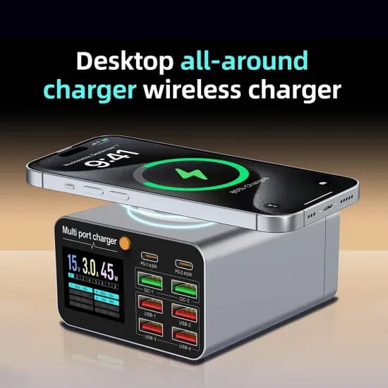 KR Plug 80W 8포트 무선 충전기($16.94/무료)