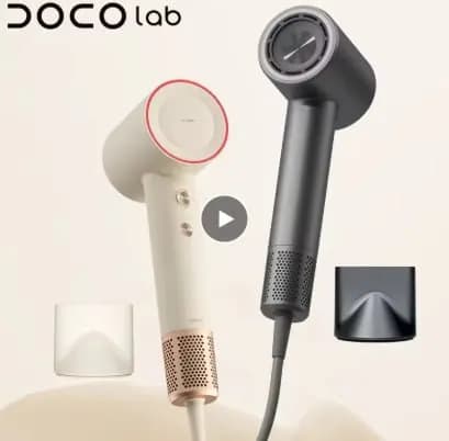 DOCO 헤어 드라이어 고속 75m/s 2억 개 음이온 헤어 케어