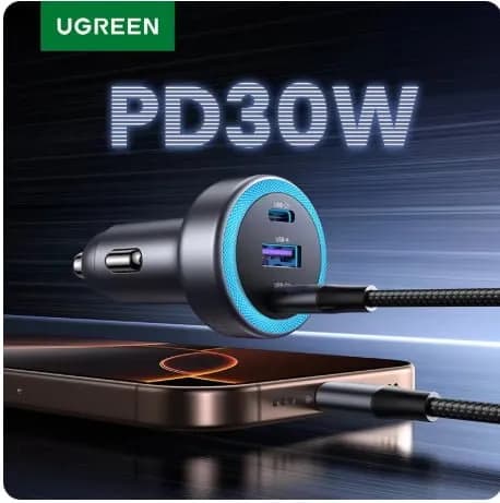 UGREEN 차량용 충전기 PD30W