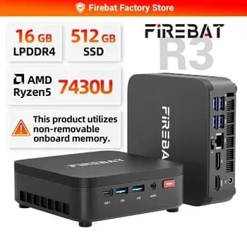 FireBat 7430U 미니피시 6G 512GB ($211) H255 16G 512GB ($306)1