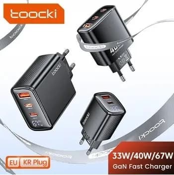 Toocki 7W GaN 충전기 KR플러그($7.08) 40W GaN 충전기($3.81)/무료6